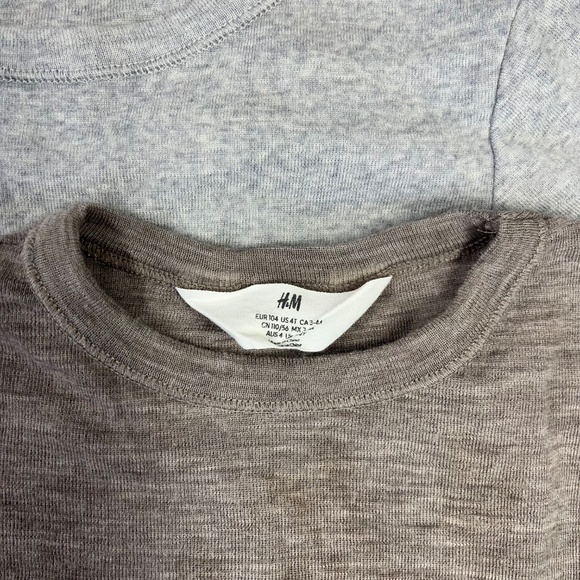 Bundle of 3 H&M Merino Wool Thermals Size 4T GUC - Picture 2 of 6